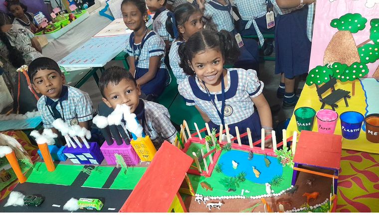 Children taking part in a school activity